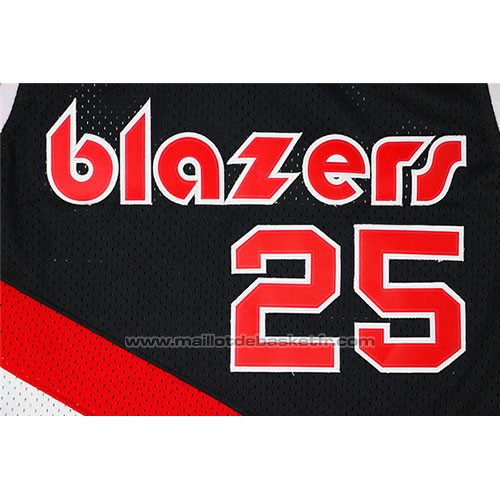 Maillot Portland Trail Blazers Jerome Kersey #25 Retro Noir